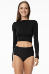 Dámske bezšvové tričko s dlhým rukávom Simple Longsleeve Shirt Black - Julimex M černá