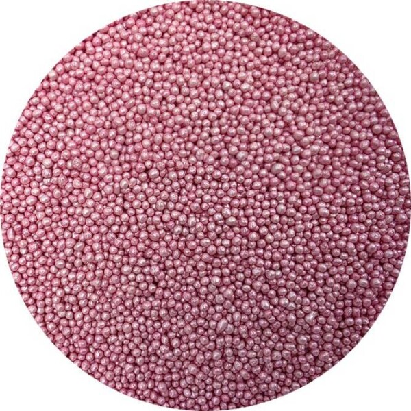 Cukrové perličky metalické ružové 2mm 80g - I LOVE CAKES