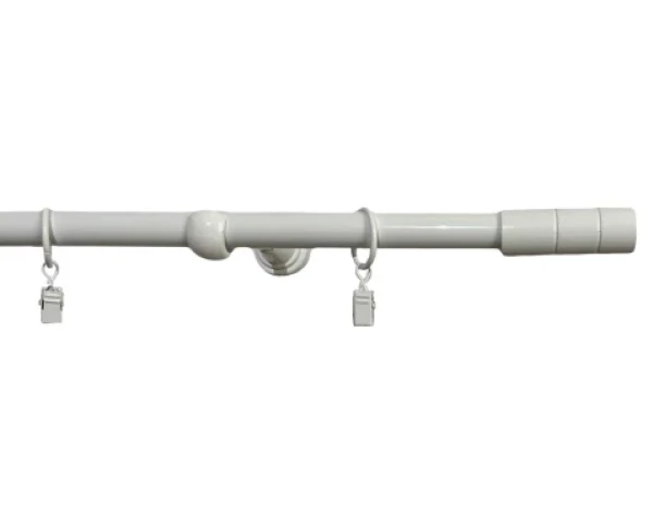 Garniža s krúžkami Timo 160 cm, biela lesklá%