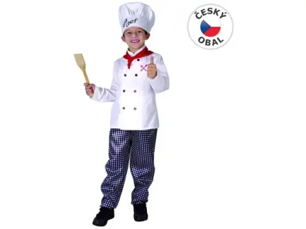 MaDe 03959 - Šaty na karneval - kuchár, 120-130 cm