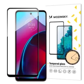 Wozinsky Full Glue pre Motorola Moto G Stylus 2022 čierny rámček / Ochranné sklo / celoplošné lepenie cez displej
