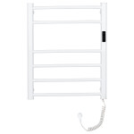 CERANO - Elektrický sušiak uterákov Luca, s displejom - 97 W - biela lesklá - 660x550 mm LIV-W-EG-6-55