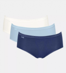 SLOGGI BASIC+ - Midi nohavičky 3 ks: neviditeľné švy a mäkkosť bavlny Sloggi MULTIPLE COLOURS 20 46
