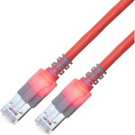 Easylan CS1ORCDCD0070 RJ45 sieťové káble, prepojovacie káble CAT 6 S/FTP 7.00 m červená (jasná) dvojžilový tienený, bez halogénov, samozhášavý 1 ks; CS1ORCDCD0070