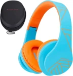 PowerLocus P2 Kids Blue/Orange / Detské bezdrôtové slúchadlá s mikrofónom / Bluetooth 5.3 (pwl-p2kids-blueo)