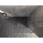 MEXEN/S - Lunar L sprchový kút dvere krídlové pravá 70 x 70, transparent, chróm 834L-070-070-01-00-P