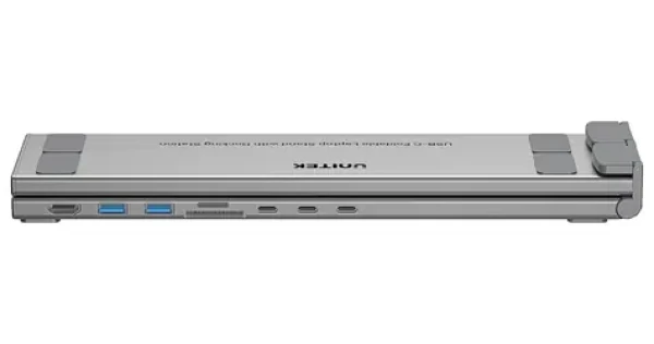 Unitek D1137AGY01 strieborná / Dokovacia stanica / USB-C / 3x USB-C / HDMI 4K / čítačka kariet / PD 100W (D1137AGY01)