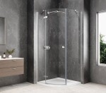 POLYSAN - GLOBE CHROME štvrťkruhová sprchová zástena 900x900, číre sklo, ľavá GB2690LC