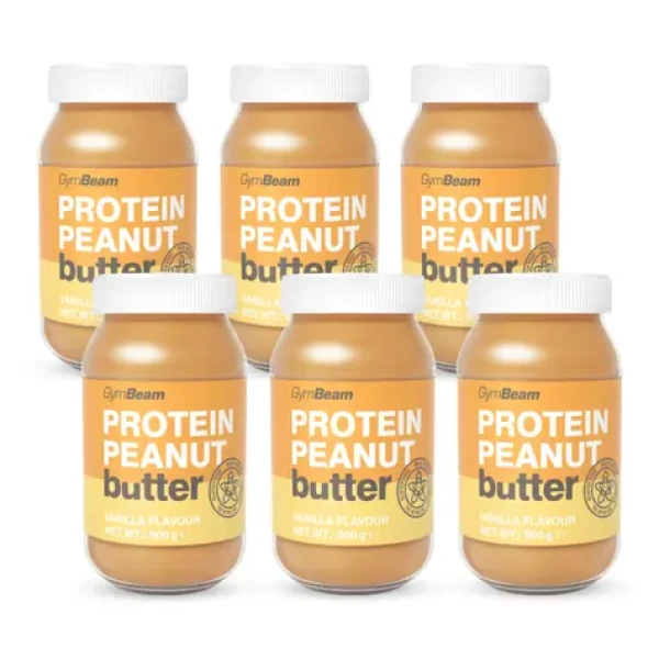 Proteínové arašidové maslo - GymBeam (vanilka, 6 x 900 g) (7471-9-vanilla-6x900g)