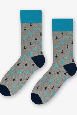 Pánske ponožky MORE 051 MELANŽOVĚ ŠEDÁ 43-46