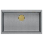 Quadron Quadron - Granitový drez Logan 110 Grey Metallic Zlaty HQD7644U5_PVDG1_U