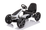 Mamido Mamido Detská šliapacia motokára Mercedes XMX610 biela | ECO koža | Polohovateľné sedadlo