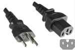 MicroConnect Power Cord Swiss Typ J - C15 1.8m čierna / Švajčiarska koncovka (PE160518)