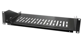 LogiLink montážna polica pre RACK 19" 400 mm čierna / Montážna polica / 2U / nosnosť 25 kg / oceľ (SF2C45B)