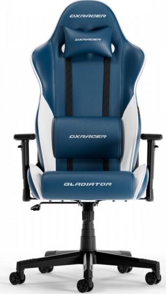 DXRacer GLADIATOR L Blue & White PVC Leather