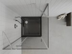 MEXEN/S - Roma sprchovací kút 80x80, transparent, chróm + čierna vanička so sifónom 854-080-080-01-00-4070
