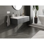 MEXEN/S - Orio kúpeľňová skrinka 100 cm s umývadlom Vela, 1 šuplík, grafit mat/biela mat 91A10-10023-1-BF66-W23M01