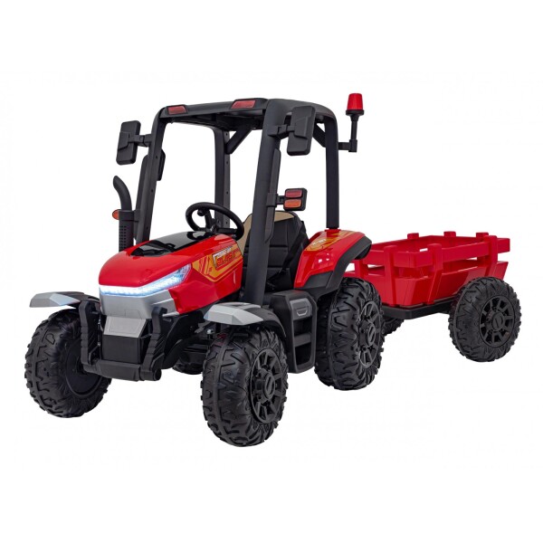 Mamido Detský elektrický traktor BLAST s prívesom 2x200W červený