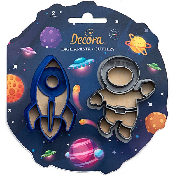 Vykrajovátko na perníčky kosmonaut a vesmírná raketa 8x6,5cm - Decora - Decora
