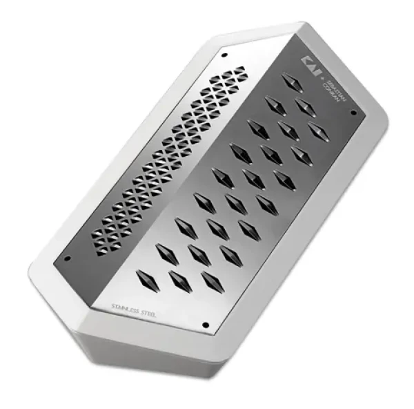 KAI Strúhadlo JANUS biele / Obojstranné / Nerezová oceľ a plast / 23,3 × 11 × 5,5 cm (BP-0022)