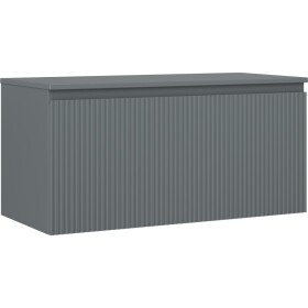 MEXEN/S - Rivel kúpeľňová skrinka pod umývadlo 100 cm s doskou, 1 šuplík, reliéf, grafit mat 91A20-10047-1-BFC66