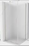 MEXEN/S - Velár sprchovací kút, posuvné dvere 120 x 120, dekor, nikel kartáčovaný 871-120-120-31-97