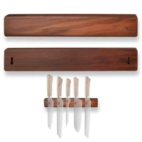 Dellinger magnetická nástenná lišta orech / Magnetická lišta / 430 x 65 x 20 mm (XZ-L0109)