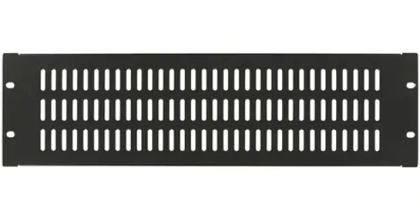 Lanview Ventilačný zaslepovací panel 19" čierna / Zaslepovací panel / 3U / perforovaný / skrutkovacia montáž (RAB210BL)