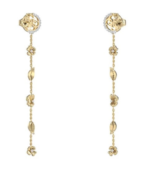 Guess Dlhé pozlátené náušnice 4 Love JUBE05040JWYGT/U