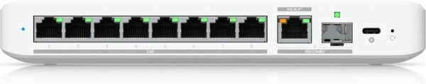 Ubiquiti UBIQUITI FLEX 2.5G FLEXIBLE, 8-PORT 2.5 GBE SWITCH WITH A 10 GBE RJ45/SFP+ COMBINATION UPLINK PORT THAT CAN BE POWERED WITH A USB-C OR POE+ ADAPTER