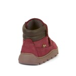 Dievčenská zimná barefoot obuv ZERU TEX Bordeaux, Froddo, G2110150-6, červená - 23