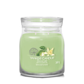 Yankee Candle Signature Vanilla Lime stredný pohár 368g / doba horenia až: 50 h (5038581129297)