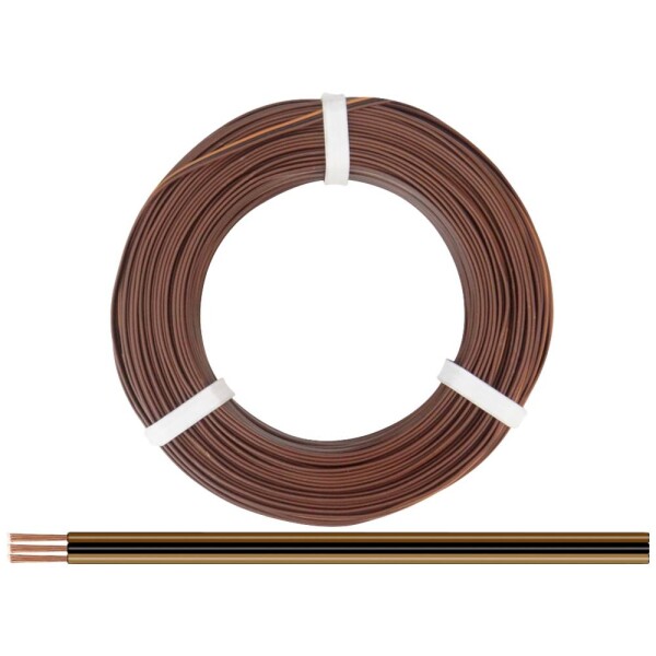 Donau Elektronik 325-818-25 opletenie / lanko 3 x 0.25 mm² + 3 x 0.25 mm² tmavohnedá, čierna, svetlohnedá 25 m; 325-818-25