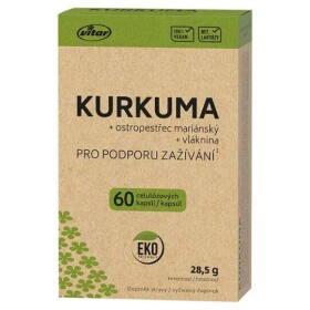 VITAR Kurkuma + ostropestrec + vláknina 60 kapsúl