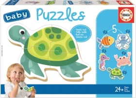 Educa Baby puzzle Vodné zvieratá 5v1 (3-5 dielikov)
