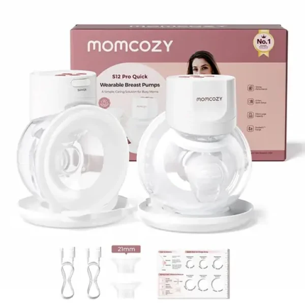Momcozy S12 PRO+ biela / Odsávačka materského mlieka / elektrická / dvojitá / LED displej (BP335-WH71000B12106-A)