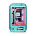 Thermaltake The Tower 250 tyrkysovo-červená / mini ITX / 1x USB-C / 2x USB-A / bez zdroja / priehľadná bočnica (CA-1Z9-00SLWN-00)