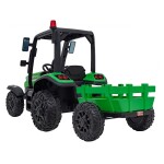 Mamido Detský elektrický traktor BLAST s prívesom 2x200W zelený