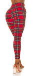 Sexy Koucla checkered Highwaist Pants red XL