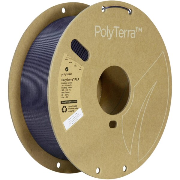 Polymaker PA04032 Regular vlákno pre 3D tlačiarne PLA plast Nižší obsah plastov, matná 1.75 mm 1000 g Army Purple PolyTerra™ 1 ks; PA04032