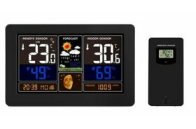 Solight TE81WIFI čierna / Múdra meteostanica / extra veľký farebný LCD / teplota / vlhkosť / tlak (8592718030711)