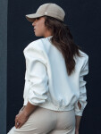 Dámska bunda bomber PRIEV white FashionStreet TY4305 M