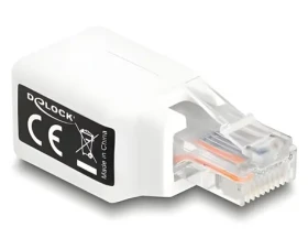 DeLock RJ50 biela / Adaptér / Zástrčka - Zásuvka (88002)