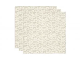 Jollein Plienky 70x70 cm Animals Nougat 3 ks (535-851-67044)