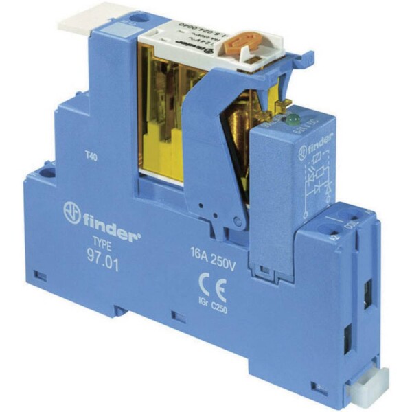 Finder 4C.01.8.230.0060 reléový modul, 230 V/AC, 16 A, 1 prepínací, Tray, 1 ks; 4C.01.8.230.0060-10