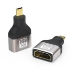 PremiumCord HDMI A na micro HDMI D Space Grey / Adaptér / 8K 60Hz / 4K 120Hz / pozlátený (kphdma-44)