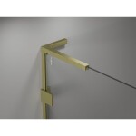 MEXEN/S - Lunar L Sprchová zástena WALK-IN ľavá 70 x 200, transparent 8 mm, zlato kefovaná 830L-070-000-55-00-L