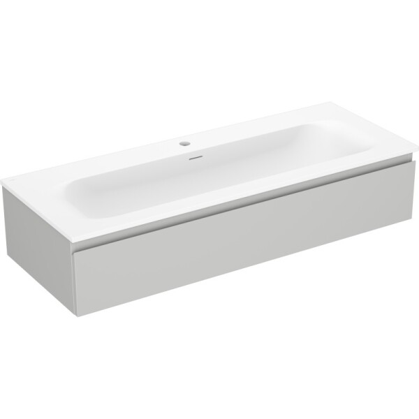 MEXEN/S - Orio kúpeľňová skrinka 120 cm s umývadlom Vela, 1 šuplík, sivá mat/biela mat 91A10-12023-1-BF62-W23M01