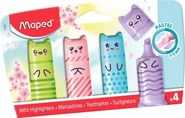 Maped Zvýrazňovače FluoPeps Mini Pastel 4 ks (743604)