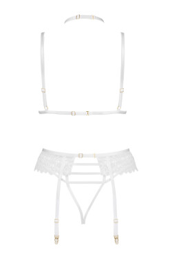 Dámsky erotický set Noemi white - BEAUTY NIGHT FASHION Bílá S/M